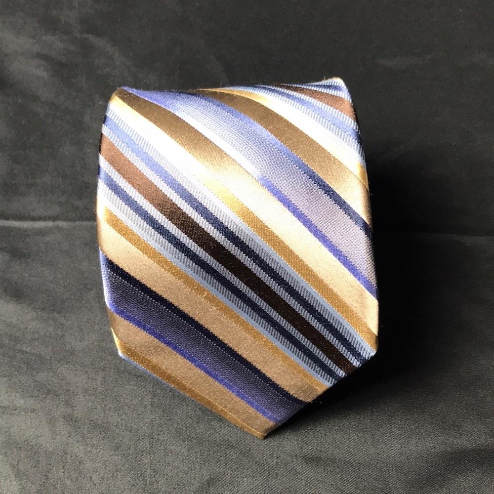 Calvin Klein silk striped multicolored tie